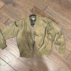 Good American Olive bomber Jacket